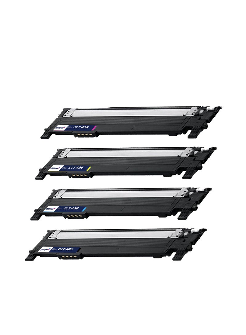 ARROW TONER CARTRIDGE 406s CLT-K406S Multicolour FULL SET OF 4 PACK BLACK,CYAN,YELLOW,MAGENTA Replacement For Samsung CLP-360/362/363/364/365/366/366W/365W/367W/368 Samsung CLX-3300/3302/3303/3303FW/3304/3305/3305W/3305FW/3305FN/3306/3306W/3306FN/3306FW/3307FW Samsung SL-410/413W C460W/C460FW/C463W - Image 2