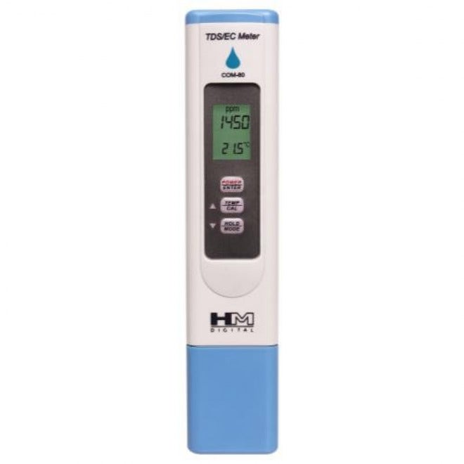 HM Digital COM-80 Electrical Conductivity (EC) and Total Dissolved Solids Hydro Tester 0-5000 ppm TDS Range 1 ppm Resolution +/- 2% Readout Accuracy - Image 5