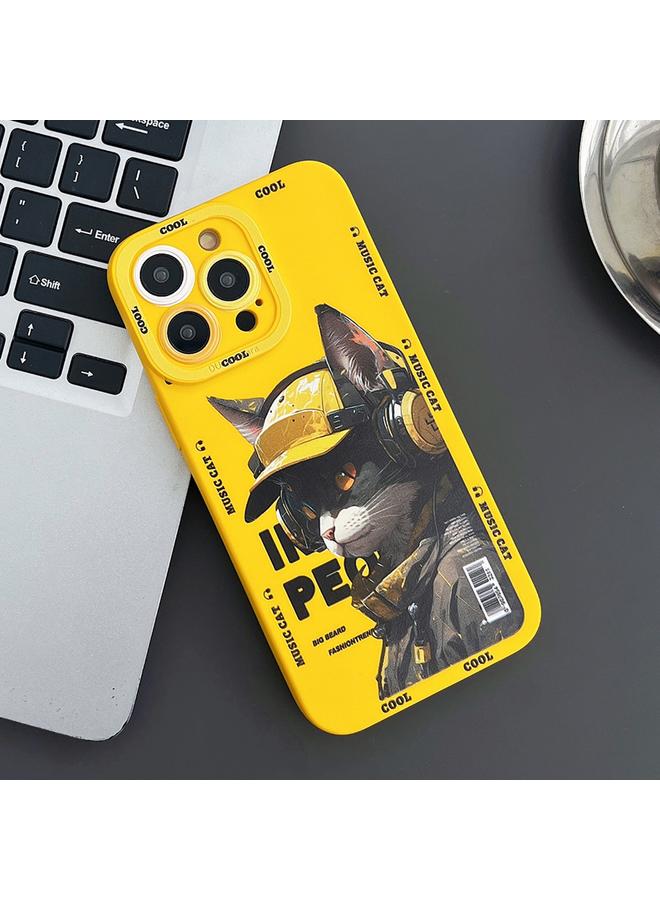 S-TOP Case For iPhone 14 Pro Max Liquid Angel Eyes Little Black Cat TPU Phone Case - Image 1