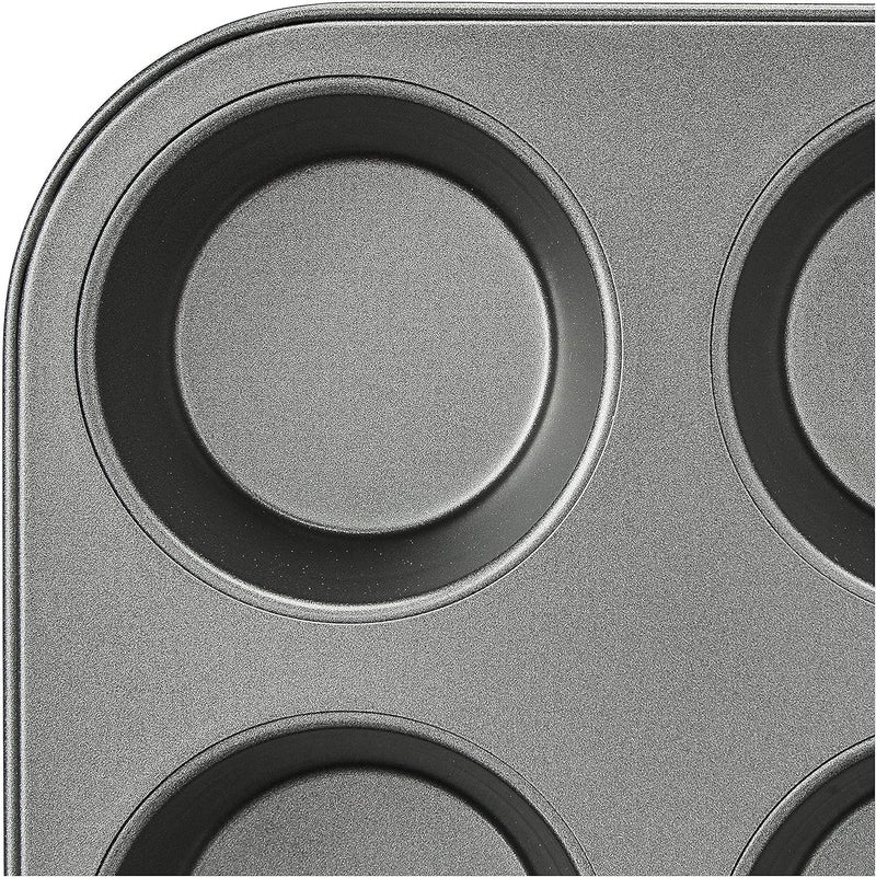 Casa Azul 2pcs 12Cup Muffin Tray for Baking with 100 Muffin Liners BPA Free NonStick Carbon Steel Cupcake Tray 500F Heat Resistant Microwave OTG Oven Safe Cupcake Mould for Baking - Image 4