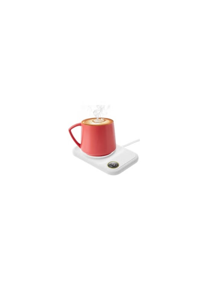 CATANES Coffee Mug Warmer, Electric Cup Heater with LCD Display, Digital Temperature 55-75°C Adjustable, USB-Powered, ABS Material - White  - Image 2