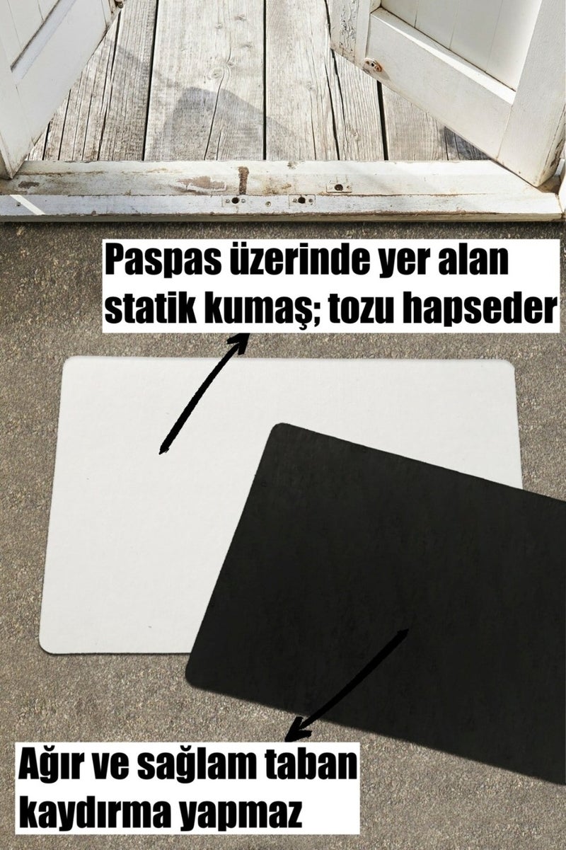 Alveta Ivy Patterned Interior and Exterior Door Mat with Welcome Text 45X70 cm  - Image 2