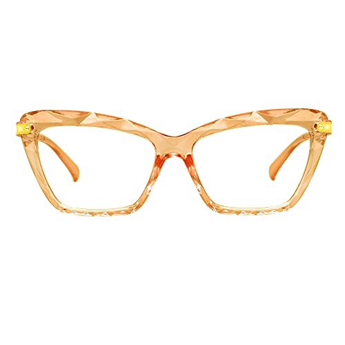 Peter Jones Cateye Computer Glasses for Men Women with Zero Power Blue Light Blocking Glare Lenses (SIZE MEDIUM) AG257 - Image 1