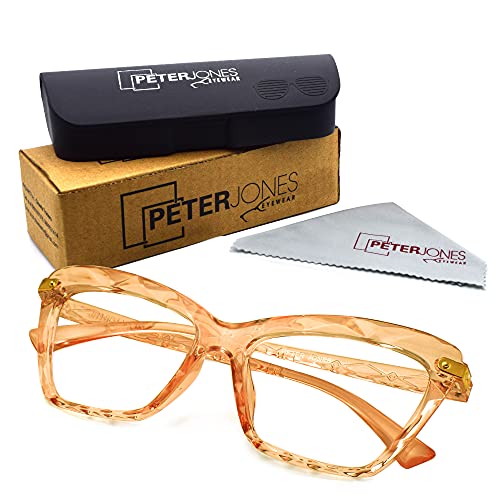 Peter Jones Cateye Computer Glasses for Men Women with Zero Power Blue Light Blocking Glare Lenses (SIZE MEDIUM) AG257 - Image 4