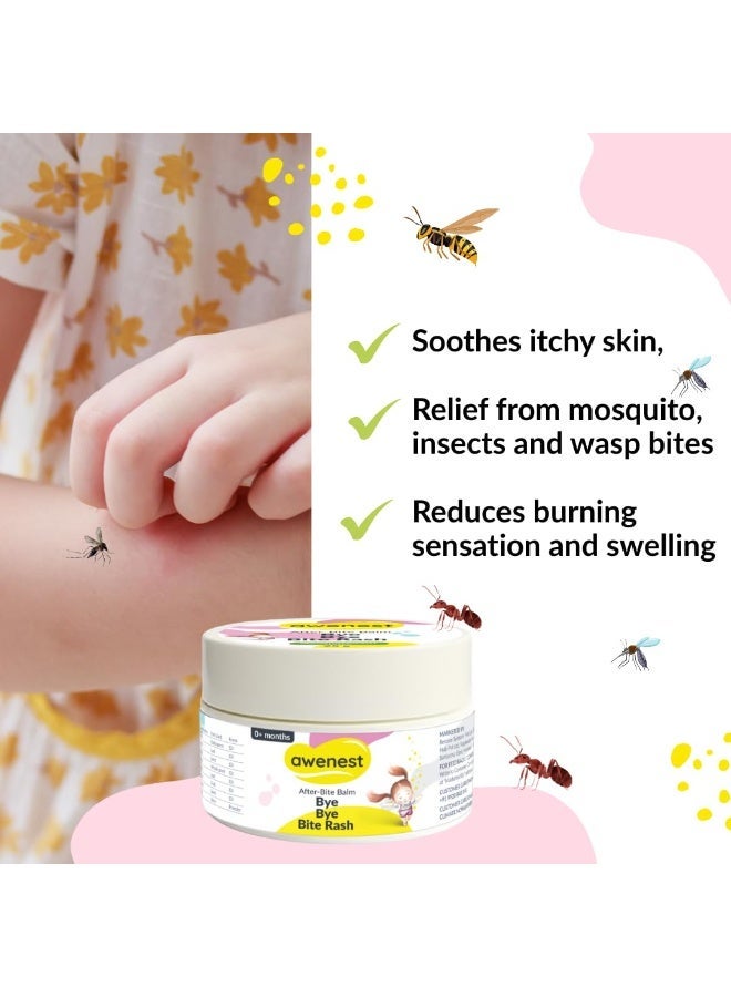 awenest After-Bite Balm, Bye Bye Bite Rash Relief for Babies & Kids | Ayush Certified Ayurvedic Natural Soothing Formula with Aloe Vera, Calendula, Seabuckthorn Peppermint Oils | Instant Itch & Redness Relief | Safe, Gentle & Non-Sticky – 25g | Pack 2 - Image 3