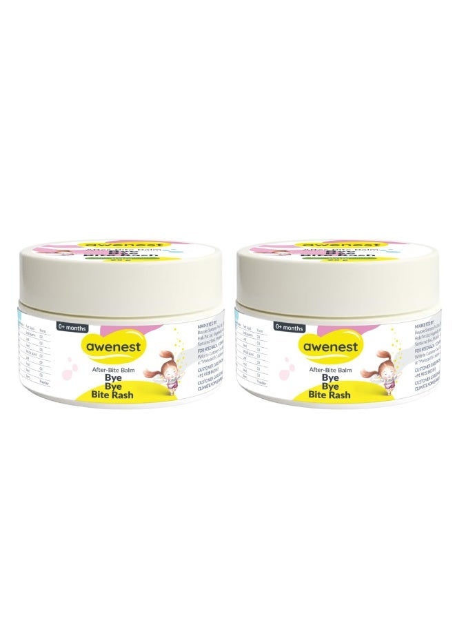 awenest After-Bite Balm, Bye Bye Bite Rash Relief for Babies & Kids | Ayush Certified Ayurvedic Natural Soothing Formula with Aloe Vera, Calendula, Seabuckthorn Peppermint Oils | Instant Itch & Redness Relief | Safe, Gentle & Non-Sticky – 25g | Pack 2 - Image 1