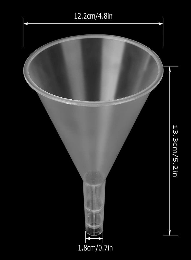 CYEAH مجموعة قمع بلاستيكي من CYEAH مكونة من 20 قطعة، قمع بلاستيكي شفاف بفتحة واسعة 4.7 بوصة، قمع زيت، قمع لنقل السوائل، التوابل، المساحيق، المستحضرات، الزيوت. - Image 2