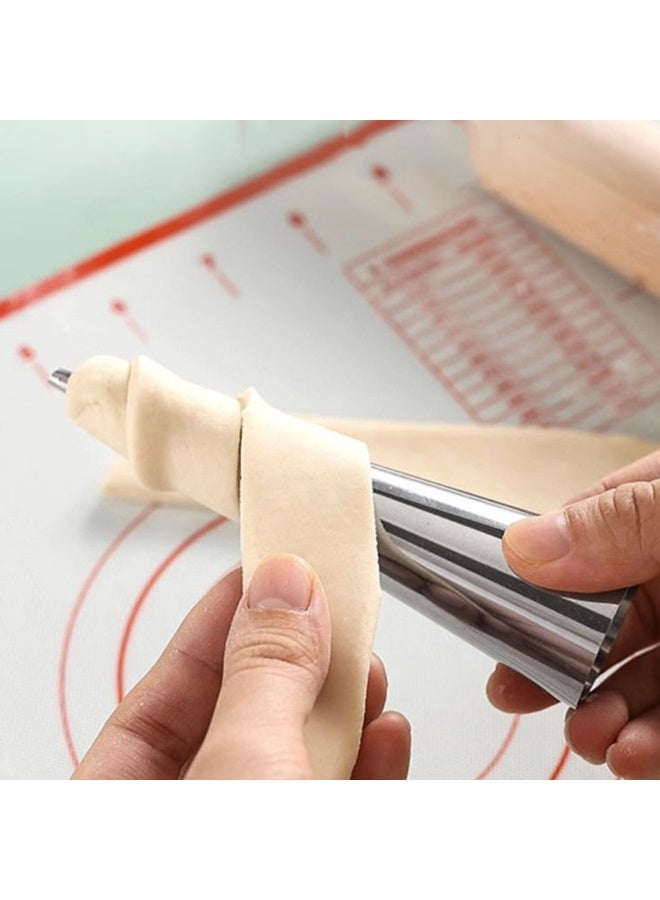 18pcs الفولاذ المقاوم للصدأ مطبخ DIY كريم القرن القوالب مخروط شكل كرويسان غير اللاصق المعجنات الخبز القالب الملحقات - Image 3