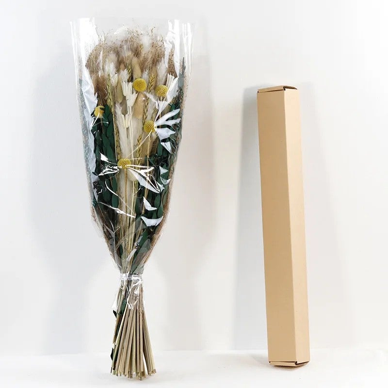 Bluejw Reed Pampas Grass Bouquet - Natural Dried Flowers Mix, Bunny Tails, Eucalyptus - Boho Home Decor, Dried Plants Arrangement - Image 2