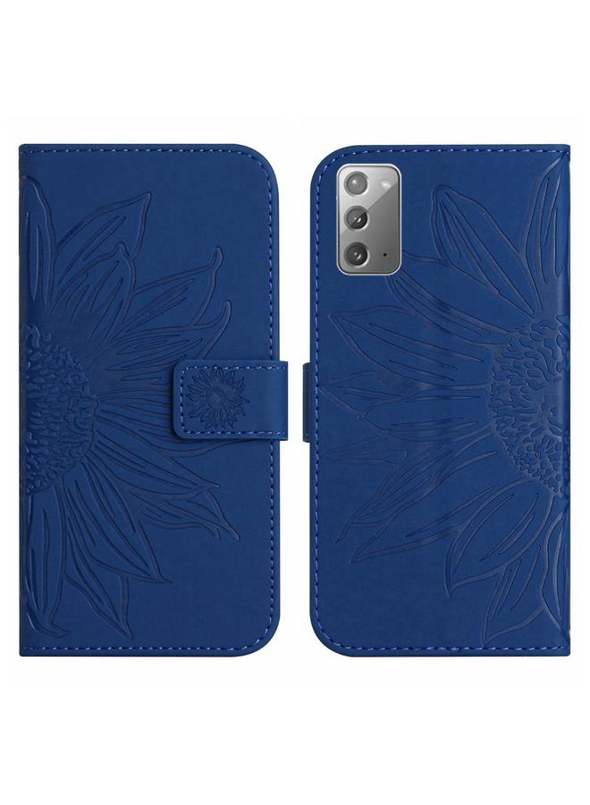 S-TOP Case For Samsung Galaxy Note20 Skin Feel Sun Flower Pattern Flip Leather Phone Case with Lanyard - Image 2
