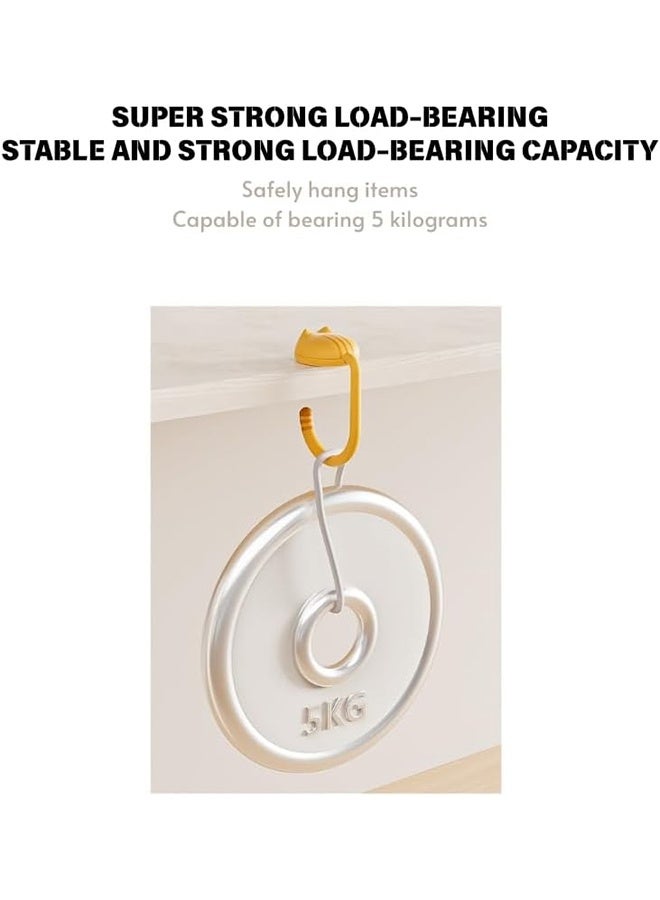 GD 4 PCS Hook, Cute Cat Bag Hook for Tabl,  Anti-Slip Base No Stick Hook for Table Stylish and Functional Desk Accessory - Image 5