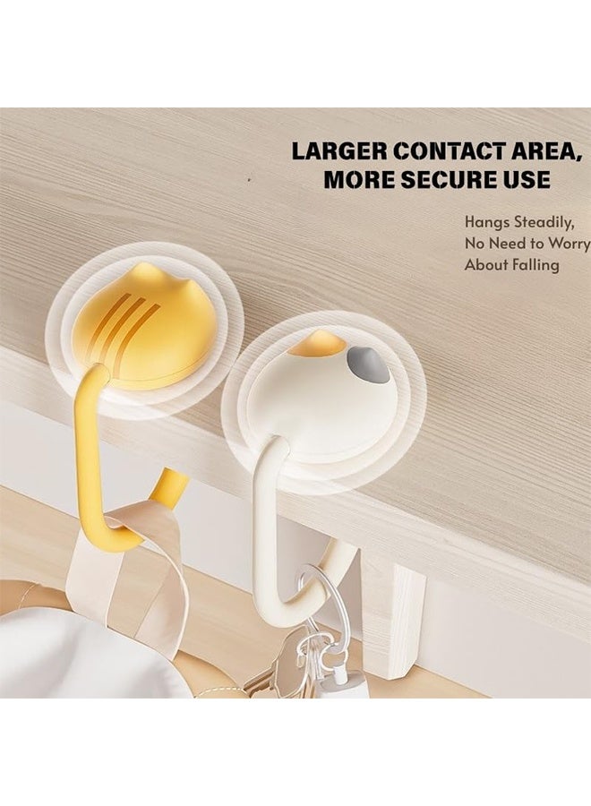 GD 4 PCS Hook, Cute Cat Bag Hook for Tabl,  Anti-Slip Base No Stick Hook for Table Stylish and Functional Desk Accessory - Image 4