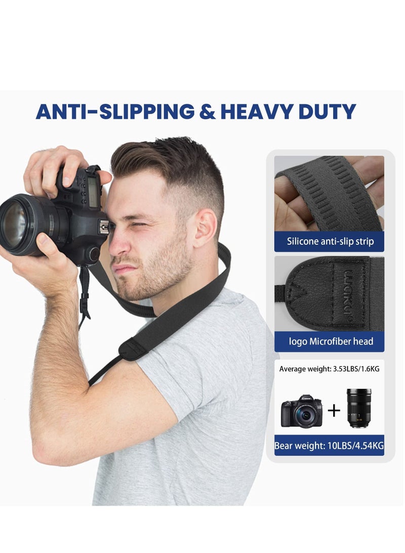 Camera Sling Shoulder Straps, Adjustable with Quick Release Buckles, 1.5 Wide Woven Universal Neck Strap, Suitable for Nikon Canon Sony DSLR (Black) - Image 5