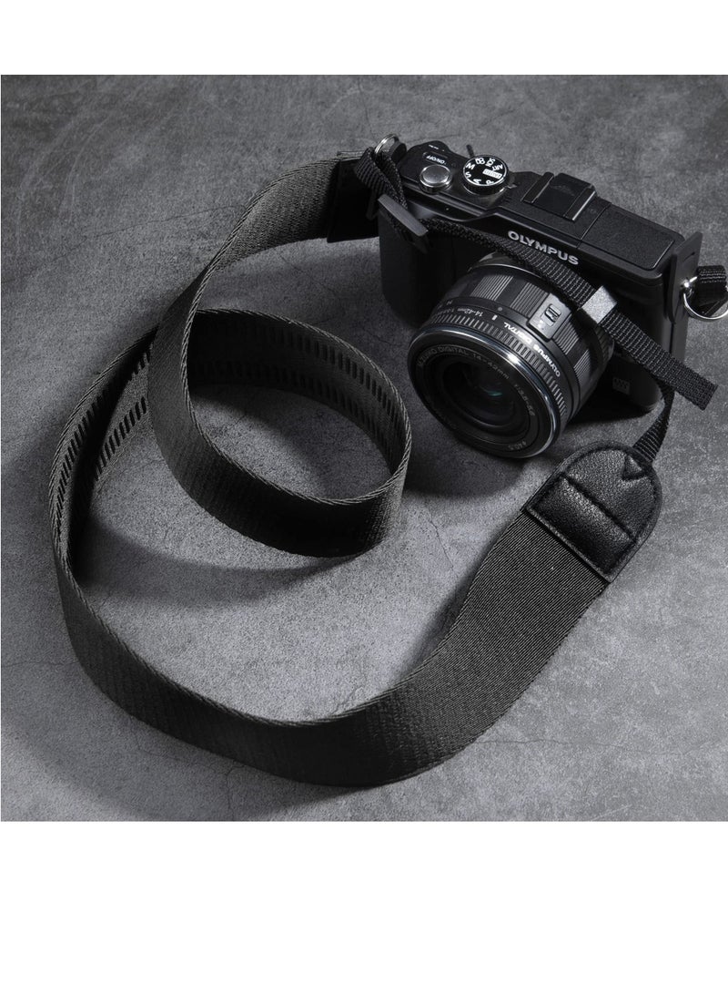 Camera Sling Shoulder Straps, Adjustable with Quick Release Buckles, 1.5 Wide Woven Universal Neck Strap, Suitable for Nikon Canon Sony DSLR (Black) - Image 3