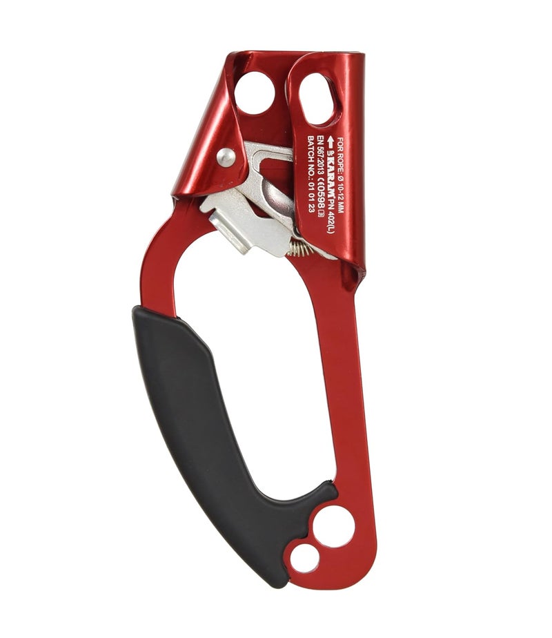 Karam Heavy-Duty Rope Clamp for Climbing, Camping & Outdoor Activities | Anti-Slip & Quick-Lock Design | Compatible with 10-12mm Ropes for Left Hand Use | CE Certified | PN402(L) - Image 3