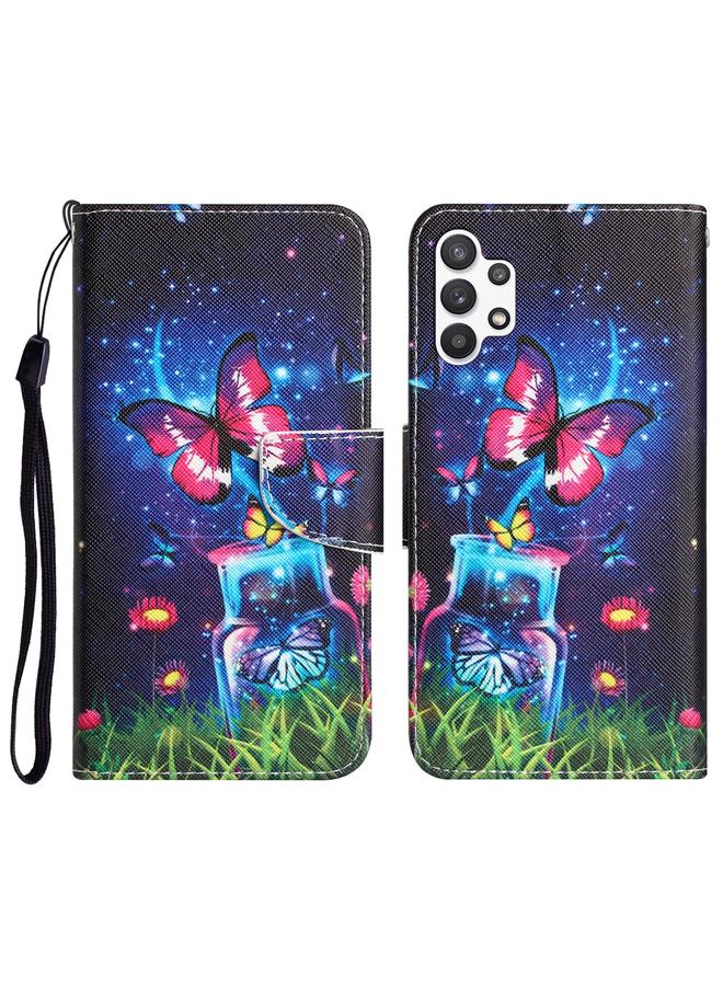 S-TOP Case For Samsung Galaxy A32 5G Colored Drawing Leather Phone Case - Image 1