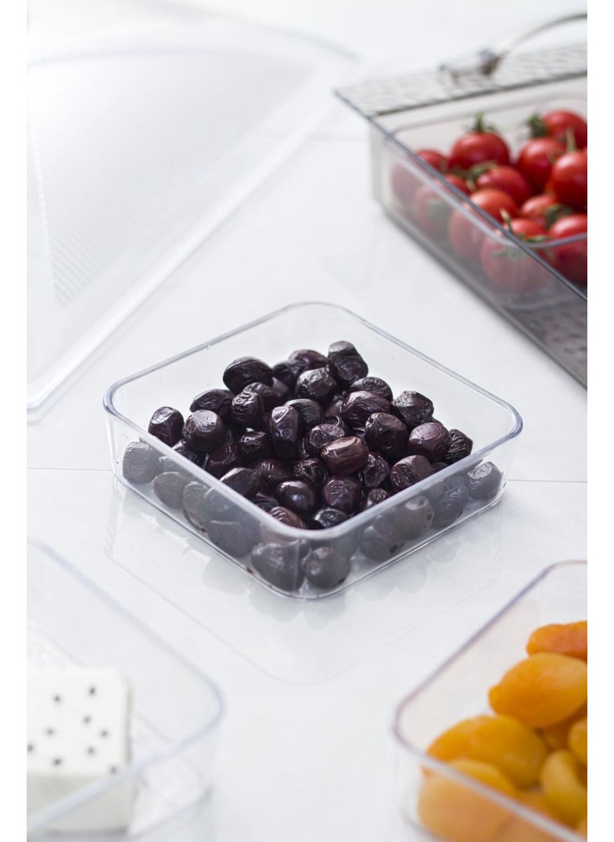 Kaite Acrylic Baroque Smoke 6 Compartment Single Lid Large Breakfast Bowl  - Image 3