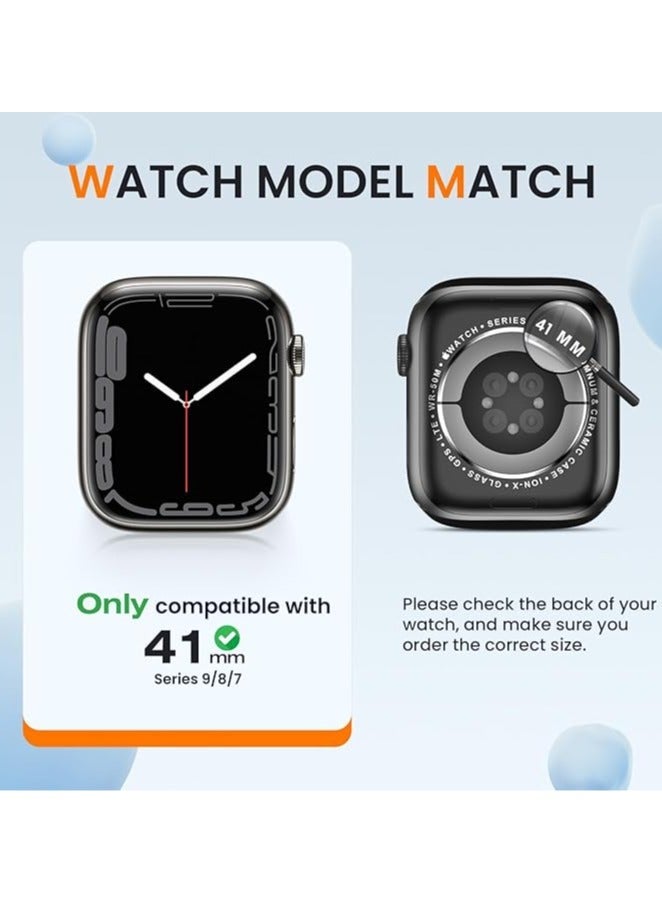 HablTech Protective Case Compatible with Apple Watch Series 9/8/7 41mm Case for iWatch Ultra-thin and soft TPU Case Shockproof - Image 2
