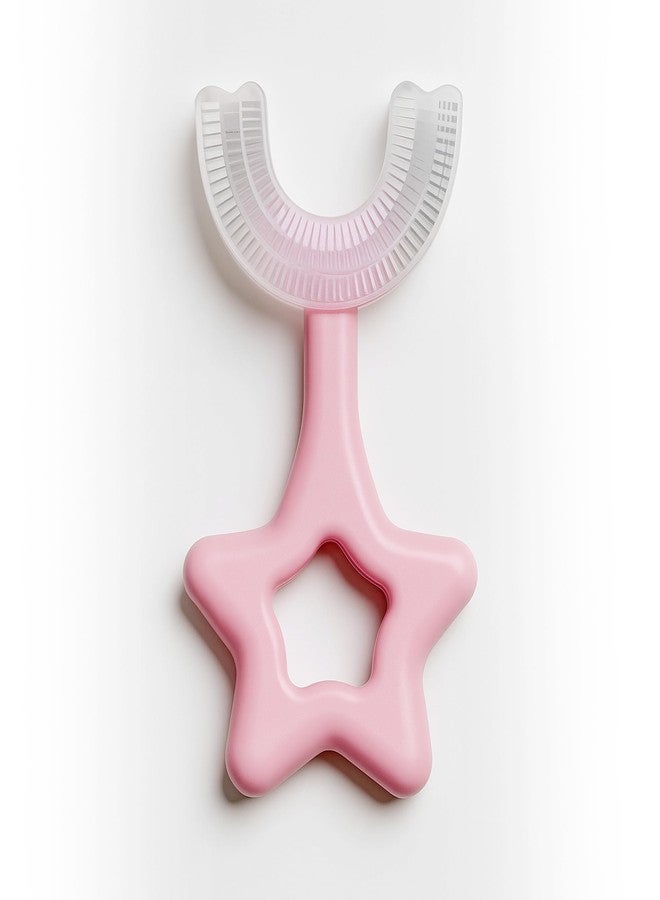 BE'BE' BURP Bebe Burp U Shaped Toothbrush for Kids, Food Grade Soft Silicone Brush Head, 360° Oral Teeth Cleaning Tools, Children Infant U Shape Manual Toothbrush (2-8 Years)(Star Shape) - Image 1