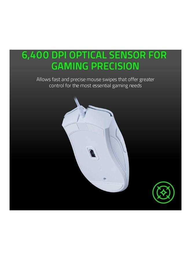 RAZER DeathAdder Essential Gaming Mouse with 6,400 DPI Optical Sensor - Mercury White - Image 4