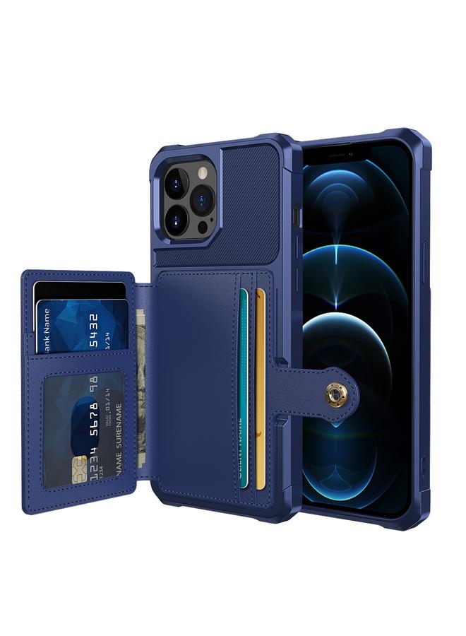 زبون حافظة جلدية لهاتف iPhone 13 Pro مع محفظة مغناطيسية وحقيبة بطاقات - Image 1