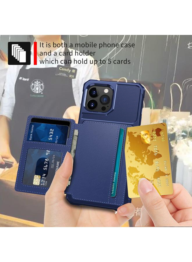 زبون حافظة جلدية لهاتف iPhone 13 Pro مع محفظة مغناطيسية وحقيبة بطاقات - Image 5