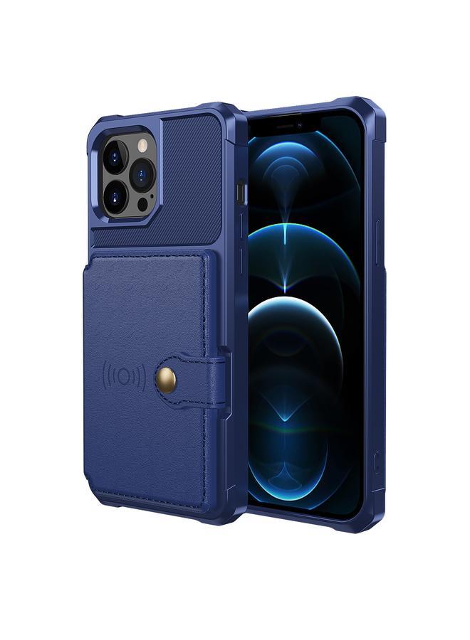 زبون حافظة جلدية لهاتف iPhone 13 Pro مع محفظة مغناطيسية وحقيبة بطاقات - Image 2