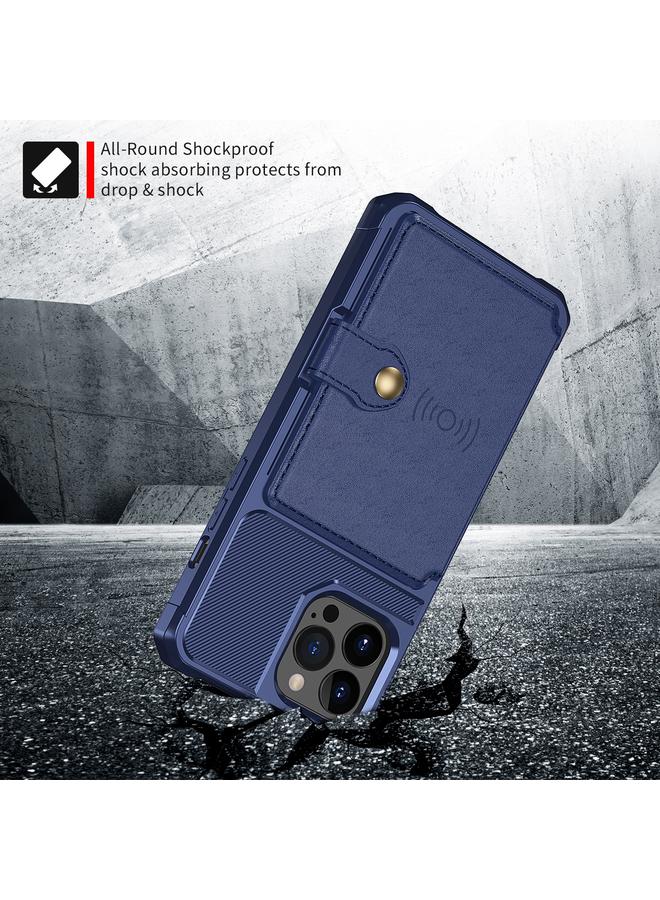 زبون حافظة جلدية لهاتف iPhone 13 Pro مع محفظة مغناطيسية وحقيبة بطاقات - Image 4