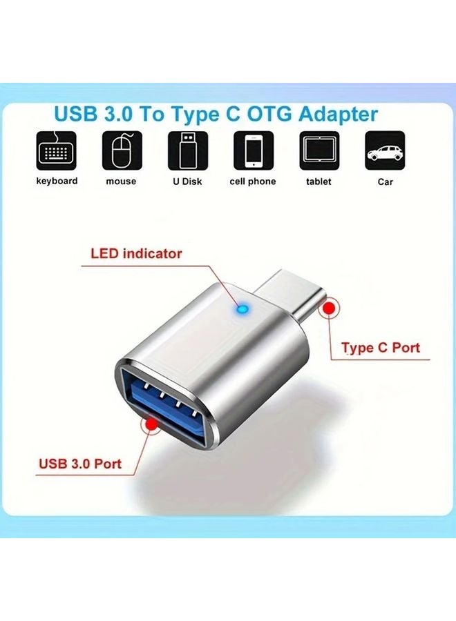 Black Mini Portable Aluminum Alloy Type C OTG Adapter 5Gbps Data Transfer USB 3 0 Converter - Image 5