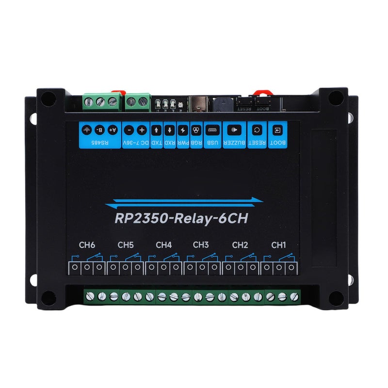 Dual Core 6 Channel Relay Module with USB C Opto Isolation 7 36V Wide Voltage Industrial Control - Image 2