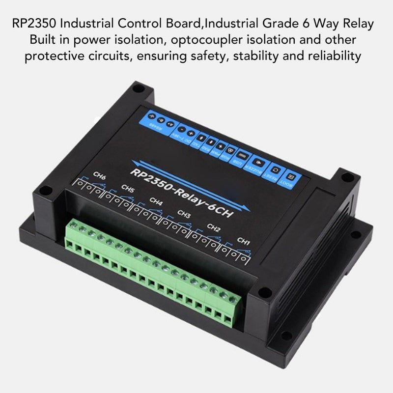 Dual Core 6 Channel Relay Module with USB C Opto Isolation 7 36V Wide Voltage Industrial Control - Image 4