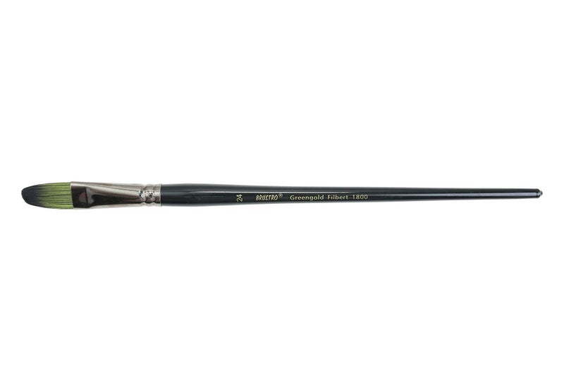 BRUSTRO Artists Greengold Acrylic Brush Filbert Series 1800 - Size - 24 | Ideal for Oil, Acrylic Painting on Paper, Canvas, Fine Art Students and Professional. - Image 4