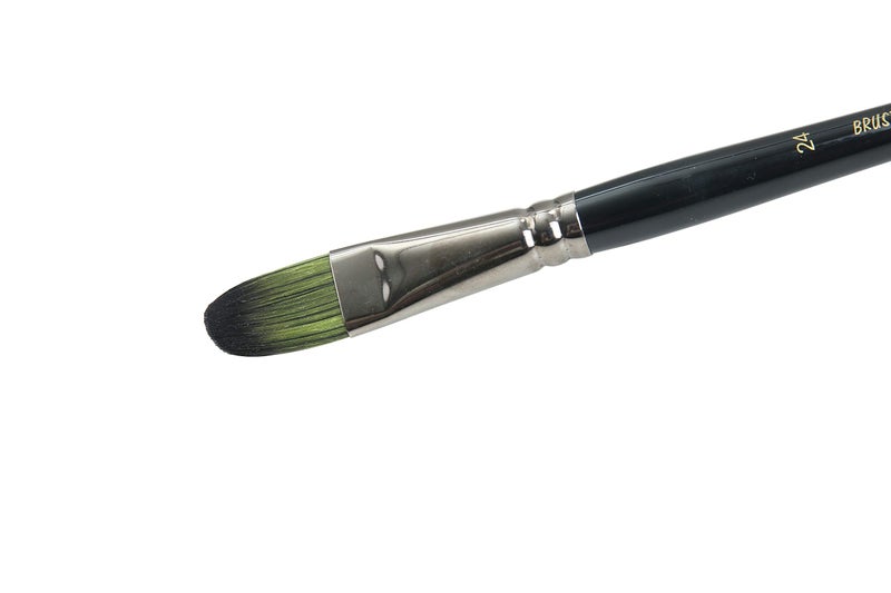 BRUSTRO Artists Greengold Acrylic Brush Filbert Series 1800 - Size - 24 | Ideal for Oil, Acrylic Painting on Paper, Canvas, Fine Art Students and Professional. - Image 3