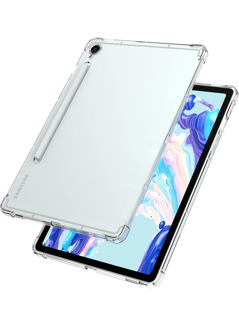 Transparent case for Samsung Galaxy Tab S9 FE 10.9 inch 2023 (SM-X510/X516/X518), Samsung Galaxy Tab S7/S8 slim and lightweight protective cover made of soft silicone and thermoplastic polyurethane, shock-absorbing, transparent - Image 2