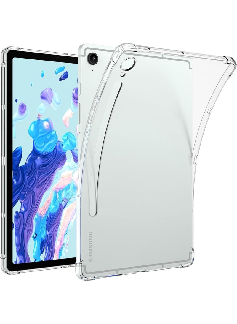 Transparent case for Samsung Galaxy Tab S9 FE 10.9 inch 2023 (SM-X510/X516/X518), Samsung Galaxy Tab S7/S8 slim and lightweight protective cover made of soft silicone and thermoplastic polyurethane, shock-absorbing, transparent - Image 1