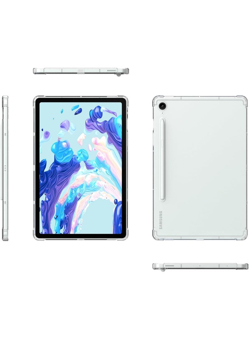 Transparent case for Samsung Galaxy Tab S9 FE 10.9 inch 2023 (SM-X510/X516/X518), Samsung Galaxy Tab S7/S8 slim and lightweight protective cover made of soft silicone and thermoplastic polyurethane, shock-absorbing, transparent - Image 5