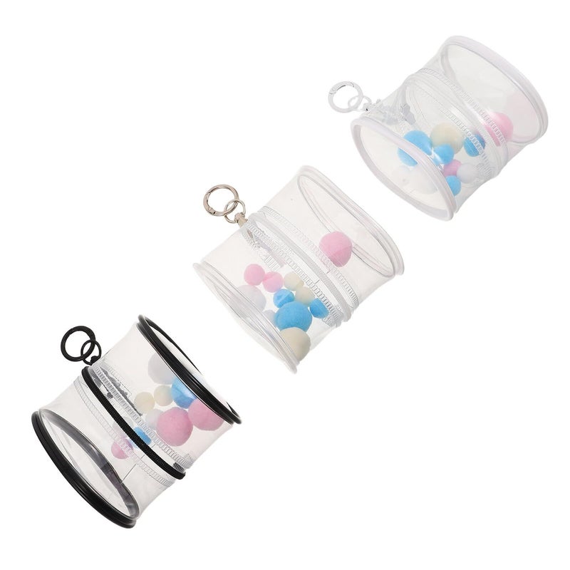 3 Pack PVC Doll Display Cases With Keychains And Hanging Clips - Image 2