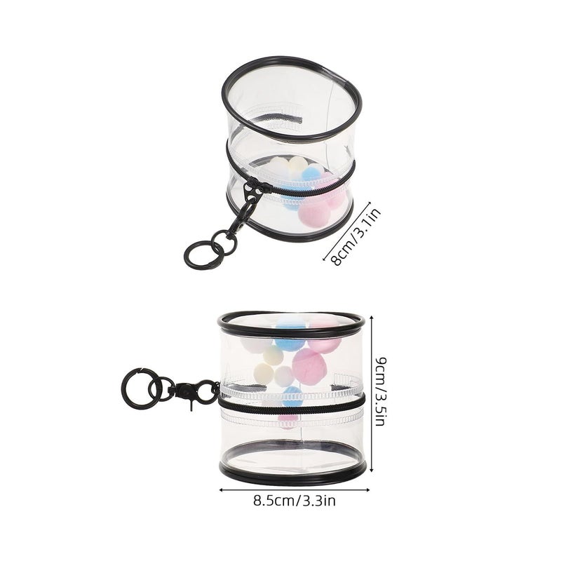 3 Pack PVC Doll Display Cases With Keychains And Hanging Clips - Image 3
