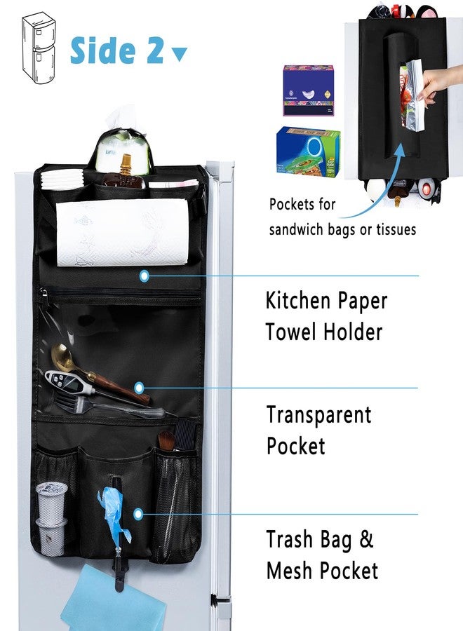 Frecolsh Mini Fridge Organizer - Over-the-Fridge Storage Caddy with 16 Pockets (54" x 11.8") - Space-Saving Organizer for Pantry, Utensils & Kitchen Essentials - Office or Dorm Essentials - Image 4