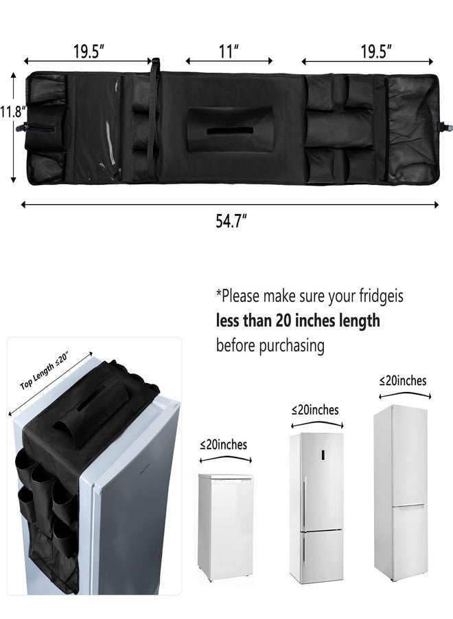 Frecolsh Mini Fridge Organizer - Over-the-Fridge Storage Caddy with 16 Pockets (54" x 11.8") - Space-Saving Organizer for Pantry, Utensils & Kitchen Essentials - Office or Dorm Essentials - Image 2