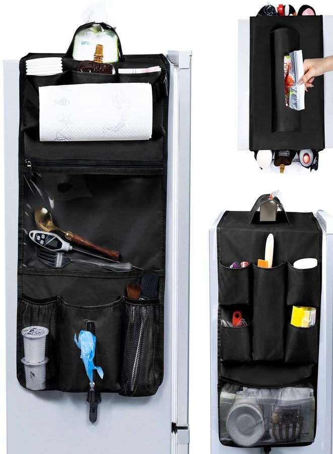 Frecolsh Mini Fridge Organizer - Over-the-Fridge Storage Caddy with 16 Pockets (54" x 11.8") - Space-Saving Organizer for Pantry, Utensils & Kitchen Essentials - Office or Dorm Essentials - Image 1