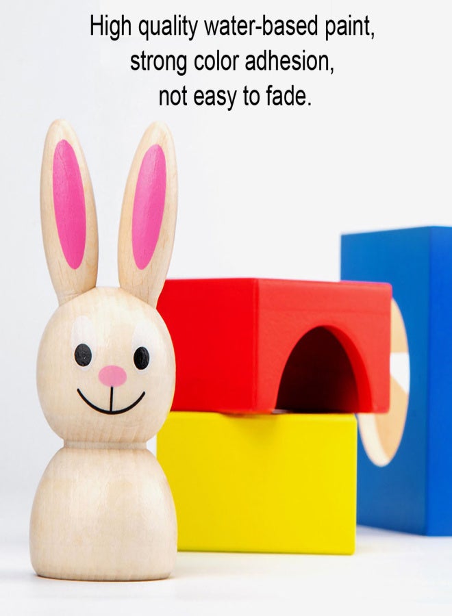 Baby Wooden Puzzle Block Box Toys Educational Interactive Toy for Children KidBaby Rabbit Puzzle Toy - Image 2
