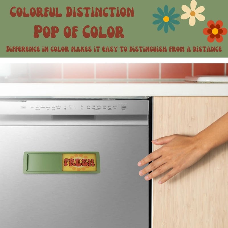 Pretty Inappropriate Funny Kitchen Gadgets Clean and Dirty Sign for Dishwasher, Retro Kitchen Accessories, Funny Clean Dirty Magnet for Dishwasher Clean Dirty Sign, Mid Century Modern Kitchen, Gadgets for Kitchen (Funky) - Image 4