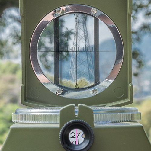 SE Military Lensatic and Prismatic Sighting Survival Emergency Compass with Pouch - CC4580 - Image 3