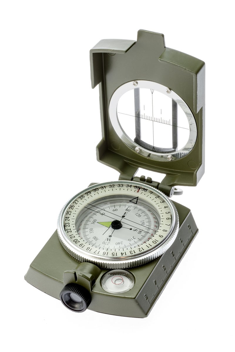 SE Military Lensatic and Prismatic Sighting Survival Emergency Compass with Pouch - CC4580 - Image 1
