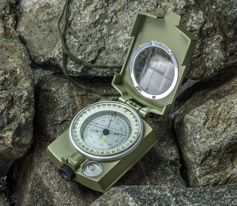 SE Military Lensatic and Prismatic Sighting Survival Emergency Compass with Pouch - CC4580 - Image 2
