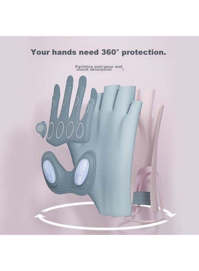 Tmt Fitness Gloves For Women, Cycling Sports Gloves, Single Bar Pull-up Barbell Training Gloves, Non-slip Bicycle Fingerless Gloves - Image 5