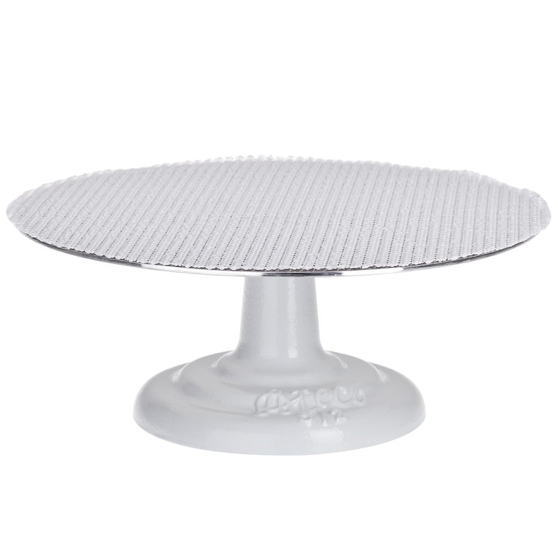 Ateco Cast Iron and NonSlip Pad Cake Stand 12 inch White