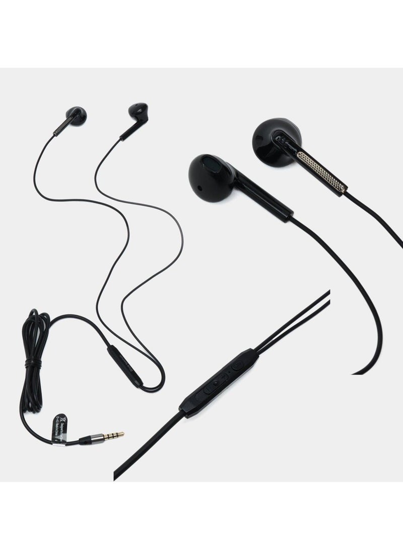 Blue Spectrum Wired Stereo Earphone Handsfree In-Ear 3.5mm Jack headset earbuds- Black - Image 2