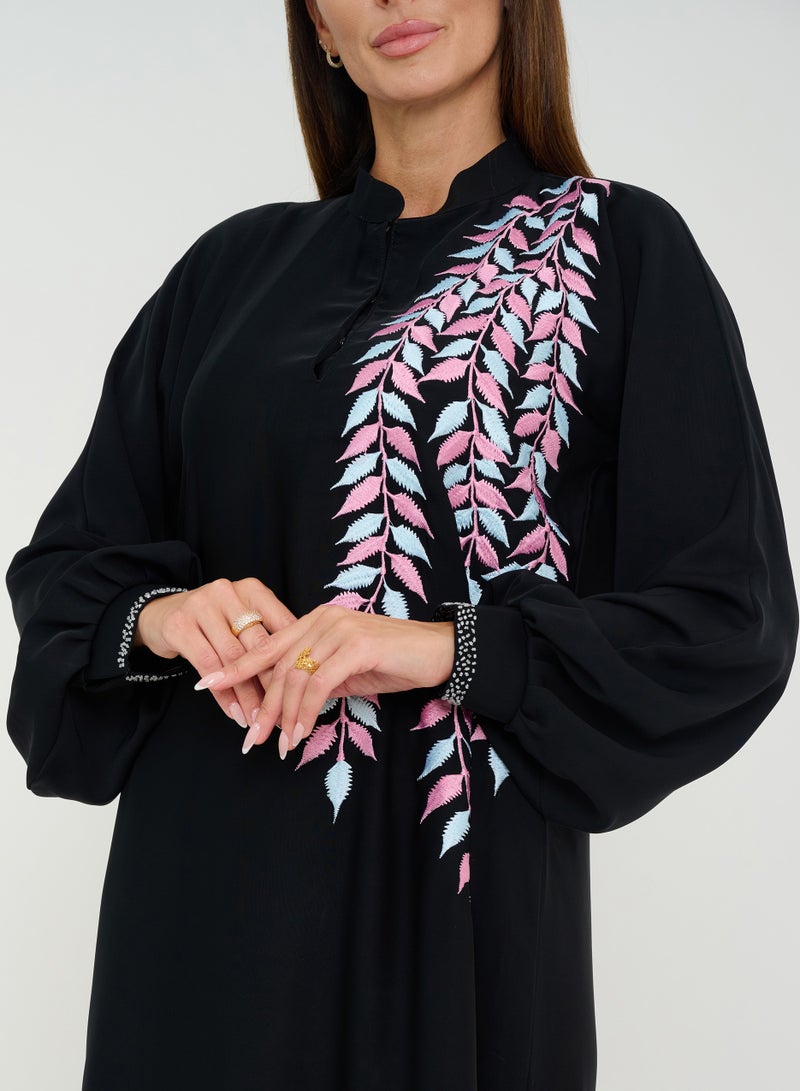 روزيت عباية عباية مطرزة بالالوان - Image 3